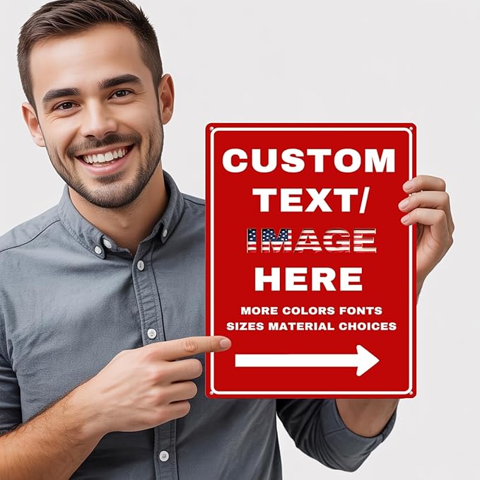 Custom Sign Large, Left or Right Arrow, Glow in the Dark/Reflective Option - Image 2