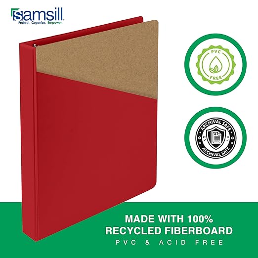 Samsill 0.5 Inch 3 Ring Binder, Made in USA, Economy Round Ring, 100 Sheet - Image 5