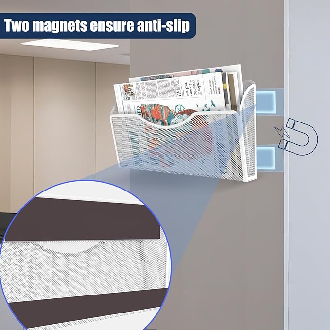 LQPAFZ Magnetic File Holder 1 Pockets File Folder Organizer, Office Hanging - Image 4