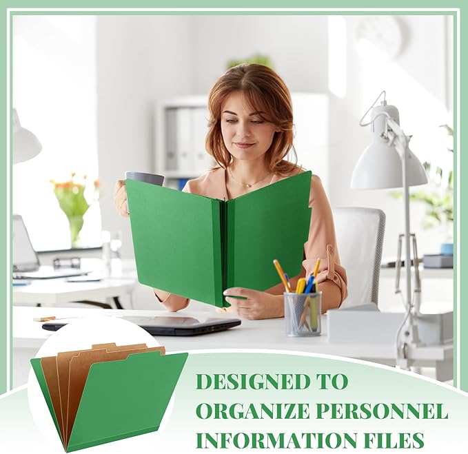 Skyygemm 24 Pcs Classification Folders Letter Size, 3 Divider Pressboard File - Image 5