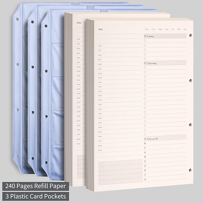 EMSHOI Undated Daily Planner 9.2" X 12", A4 To Do List Notepad, 240 Pages Ring - Image 5
