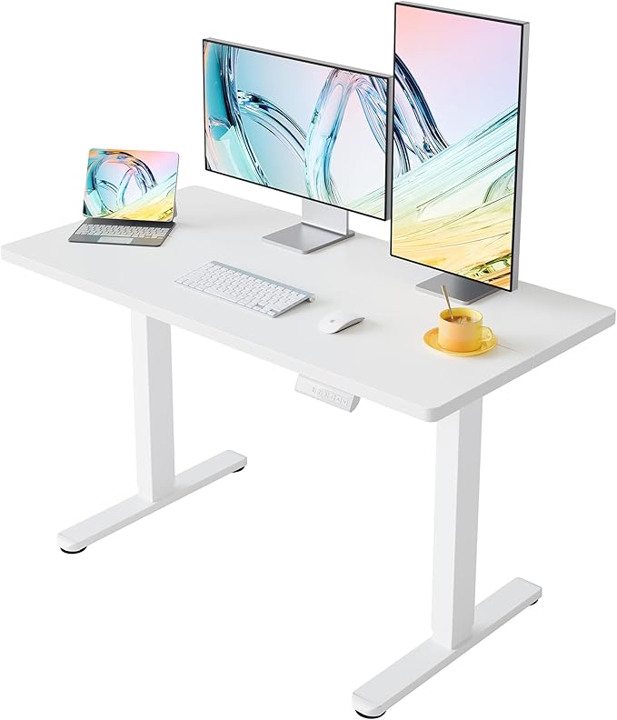 HUANUO 55 x 28 inch Electric Standing Desk Adjustable Height, 4 Memory Height by HUANUO