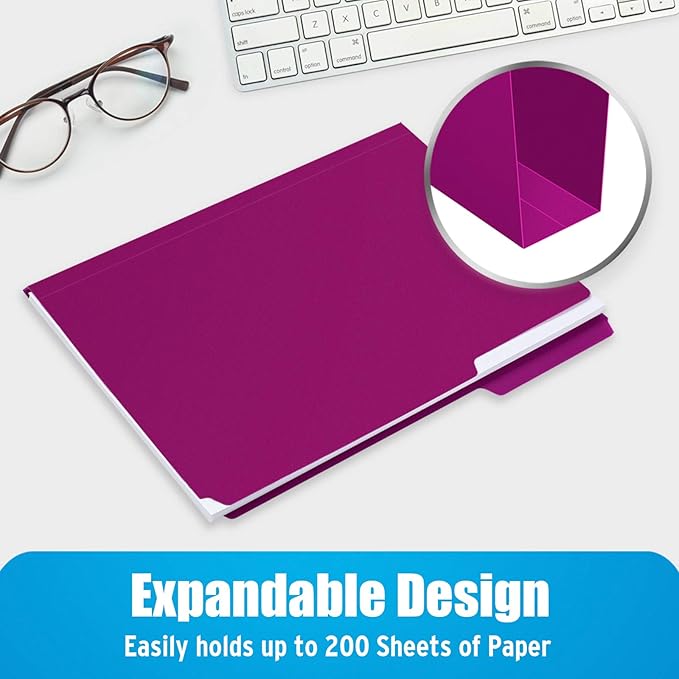 36 Pack Plastic File Folders Colored - Image 5