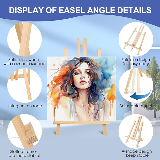 ESRICH 16Pack 11.8" Wood Easels, Tabletop Easel - Image 4