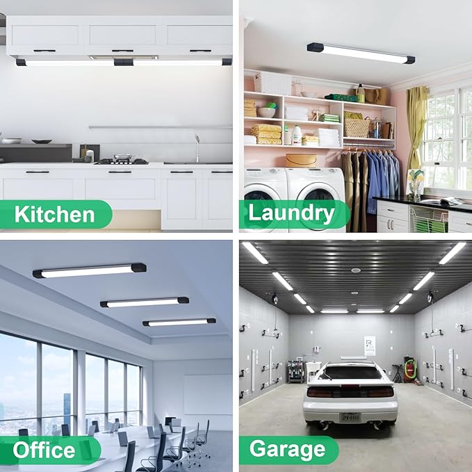 Modlicht Plug in Ceiling Light 4FT 2PCS, Linkable LED Garage Ceiling Light - Image 6