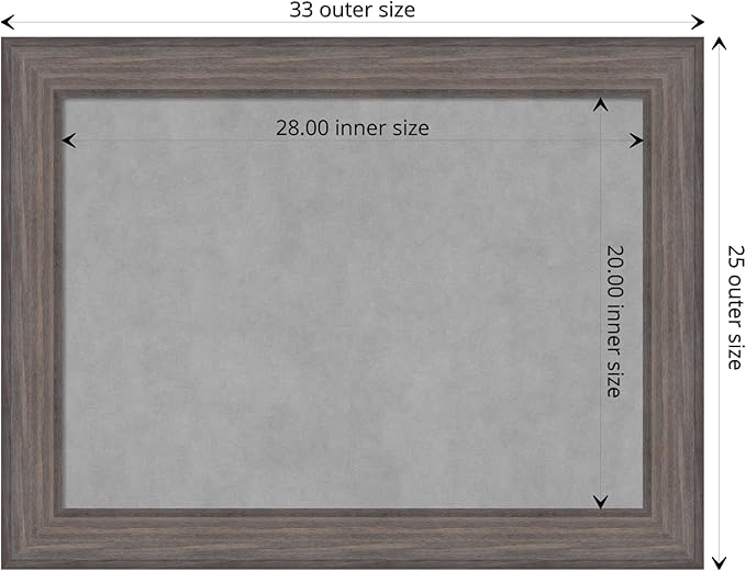 Amanti Art Grey Framed Magnetic Board 25x33 Medium Vision Board - Image 4