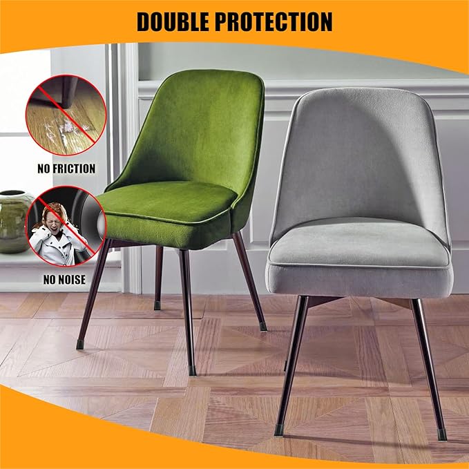 Square Chair Leg Protectors for Hardwood - Image 6