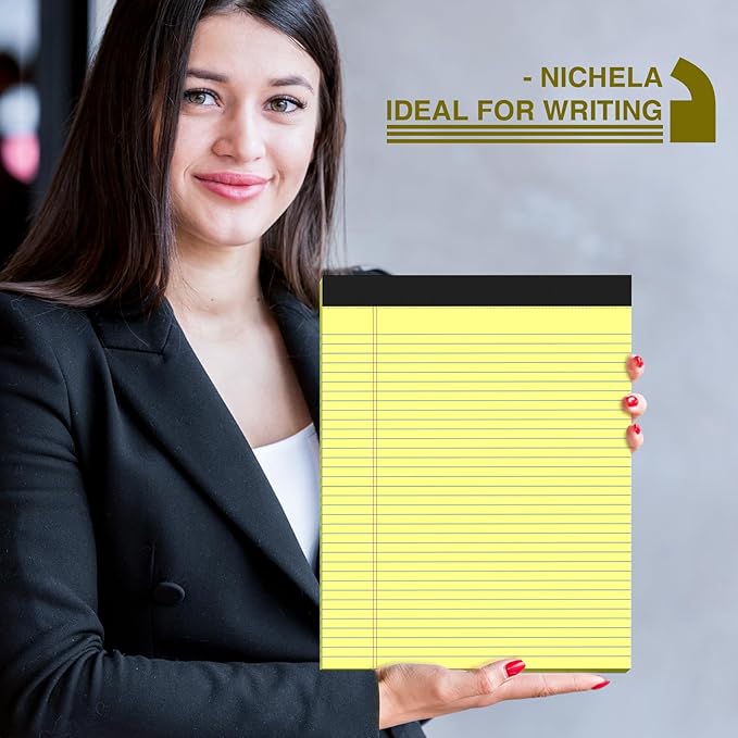 12 Pack Legal Pads 8.5" x 11" College Ruled Yellow Note Pads 8.5 x 11 Inch - Image 5