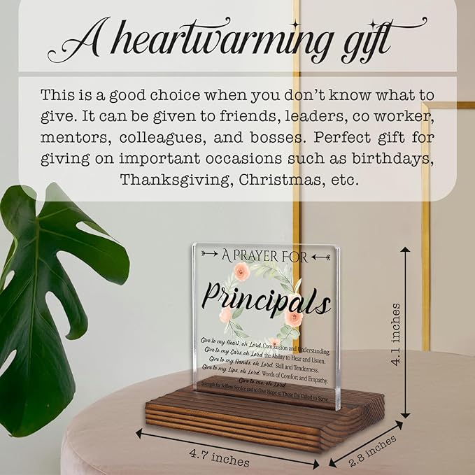 Principal Prayer Desk Sign, Inspirational Christian Gift - Image 4