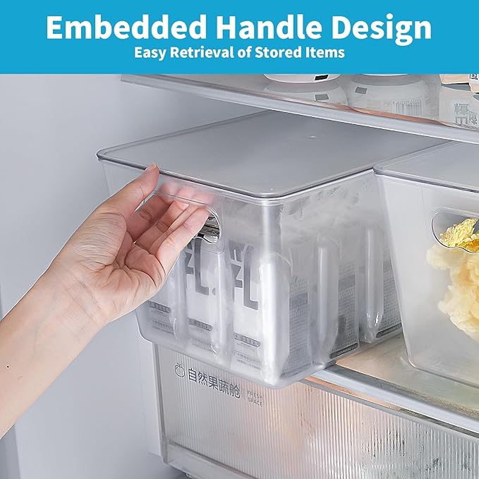 KJIXYUNG 4 Pack Clear Stackable Storage Bins - Image 6