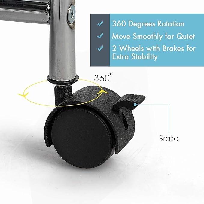 Happygrill 12-Drawer Rolling Storage Cart, 2 Sizes Plastic Drawers & Metal Shelf - Image 7