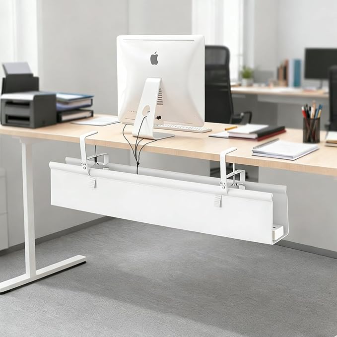 Oxford Cloth Under Desk Cable Management Tray, No-Drill 36" Desk Cable - Image 7