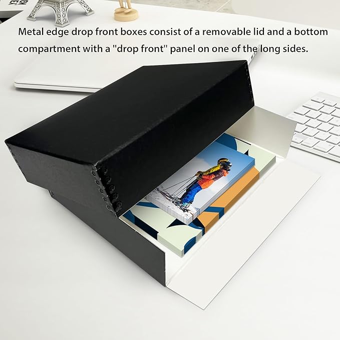 Lineco Museum Archival Storage Box, 16.75x20.75x3 in. Drop Front Design. - Image 4