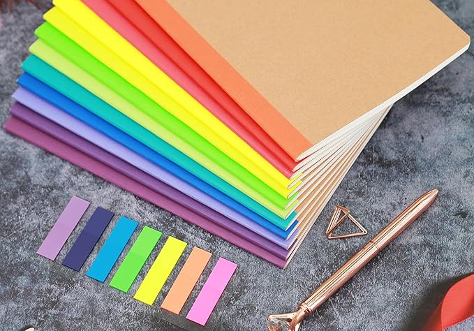 Zegrox A5 Notebook Bulk, 48 pack Kraft Cover College ruled Travel Journals - Image 4