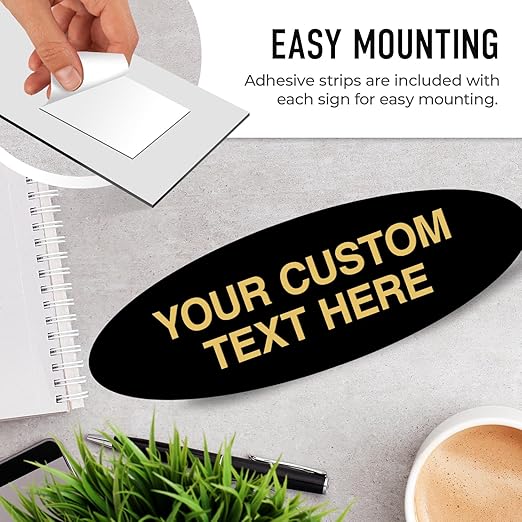 Custom Wall or Door Sign, Personalized Plaque Engraved Message - Image 6