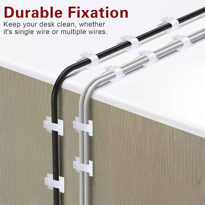 XHF 3/4” Adhesive Cable Wire Clips White 120pcs, Cable Staples Outdoor Cable - Image 6