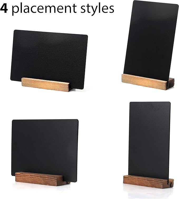 NEWNEWSHOW 8.7x12 Inch Chalkboard Signs, Erasable Message Blackboard Sign - Image 2
