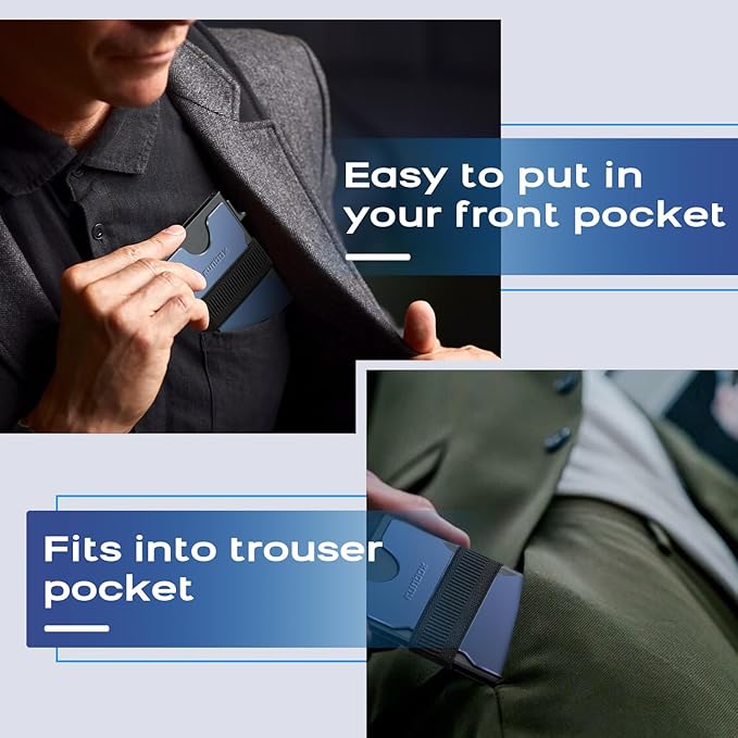 RUNBOX Slim Card Holder Wallet for Men, Minimalist RFID Blocking Wallet - Image 6