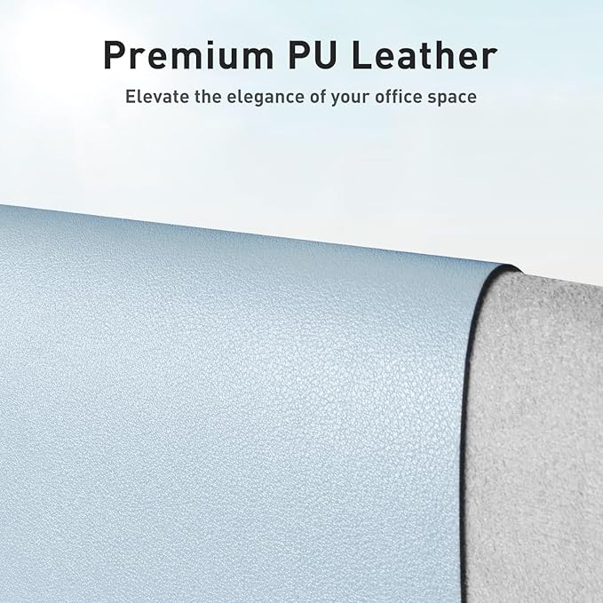 Aothia Leather Desk Pad Protector, Mouse Pad, Office Desk Mat, Non-Slip PU - Image 2