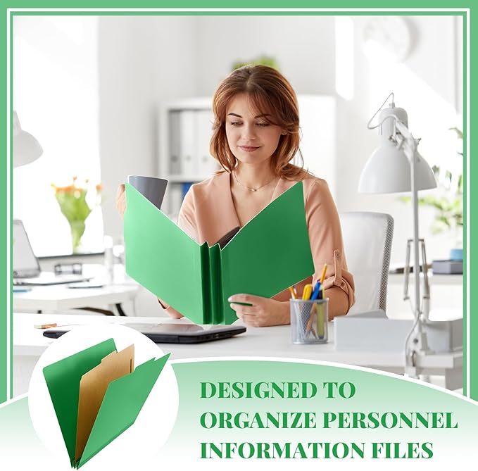 Skyygemm 12 Pcs Classification Folders Letter Size, 1 Divider Pressboard File - Image 5
