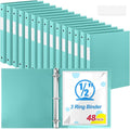 Henoyso 48 Pcs 3 Ring Binder 0.5 Inch Round Fits Letter Size 8.5'' x 11'' Paper by Henoyso