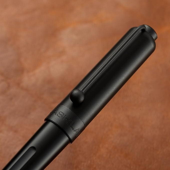 HUASHILAI Luxury Matte Black Forest Fountain Pen Set, Titanium Black Extra Fine - Image 7