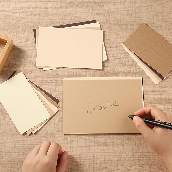 50 Sheets 4x6 Colored Cardstock Paper 5 Colors Blank Flash Cards, 250 GSM Heavy - Image 5