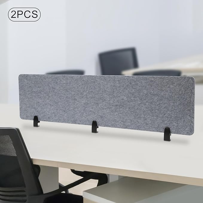ReFocus Raw Clamp-On Acoustic Desk Divider Mounted Privacy Panel Set – Reduce - Image 5