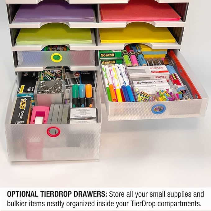 Ultimate Office TierDrop Desktop Organizer/Forms Sorter, 6-Compartments - Image 6