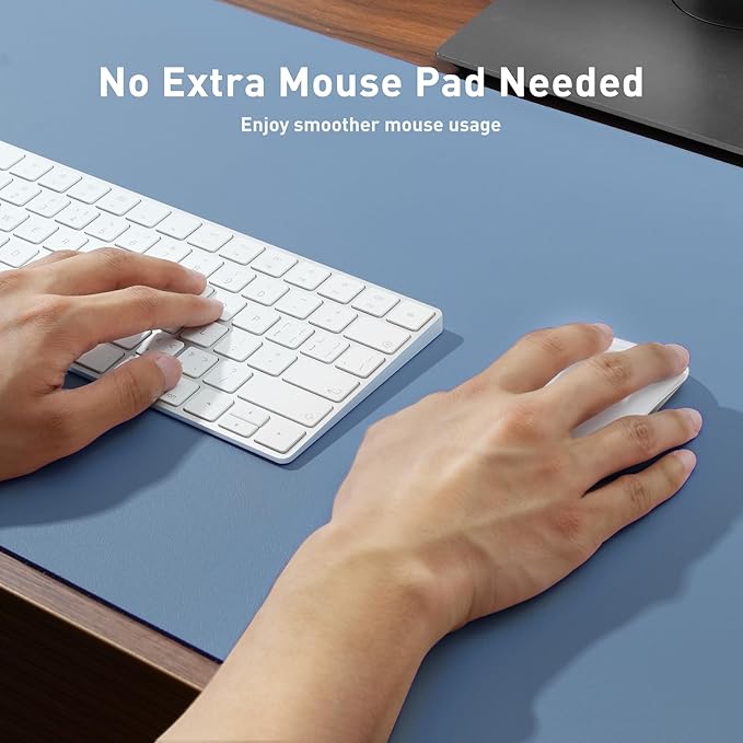 Aothia Faux Leather Desk Mat – Large Mouse Pad, Non-Slip PU Leather Blotter - Image 4