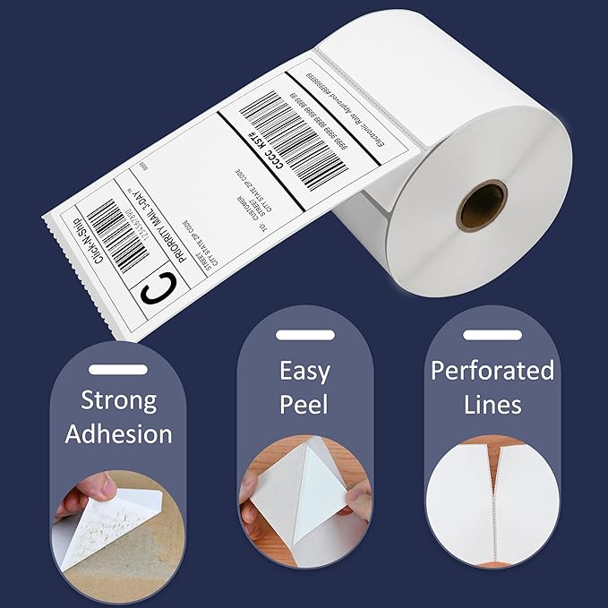 L LIKED 16 Rolls 4" x 6" Direct Blank Thermal Shipping Labels - Image 3