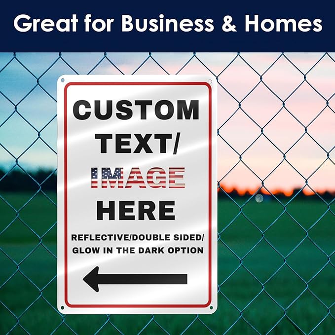 Custom Sign Left or Right Arrow, Glow in the Dark/Reflective Option, Customize - Image 5