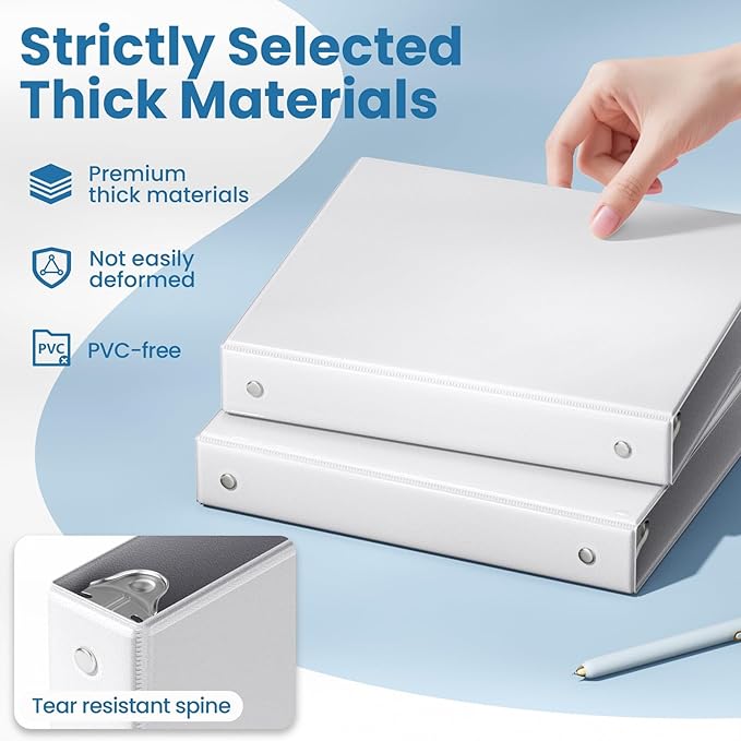 SUNEE 3 Ring Binders 1 Inch 12 Pack - Image 4