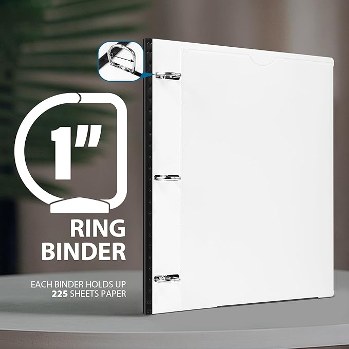 WOT I 12-Pack Telescoping 3 Ring Binder 1 Inch, Expandable Flexible Binder - Image 5