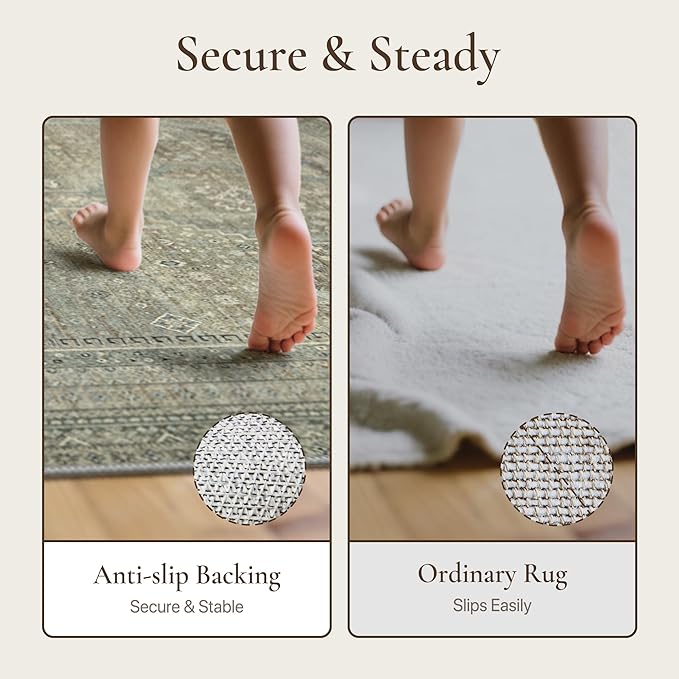 GENIMO Runner Rug 2x5 Non Slip Machine Washable Hallway Runner Rug, Low Pile - Image 8