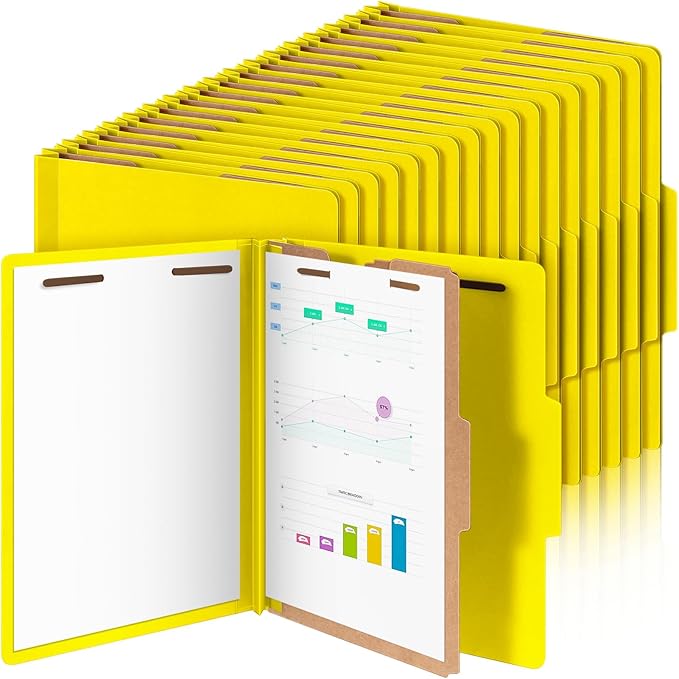 Skyygemm 36 Pcs Classification Folders Letter Size, 1 Divider Pressboard File by Skyygemm