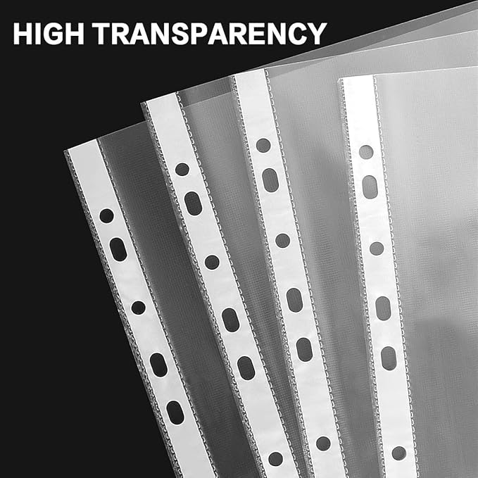 Sheet Protectors, HERKKA 800 Pack Heavy Duty Clear Plastic Page Protectors - Image 3