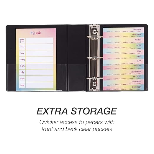 Samsill Economy 1 Inch Mini 3 Ring Binder, Made in The USA, 9.1" x 7.5" Round - Image 5