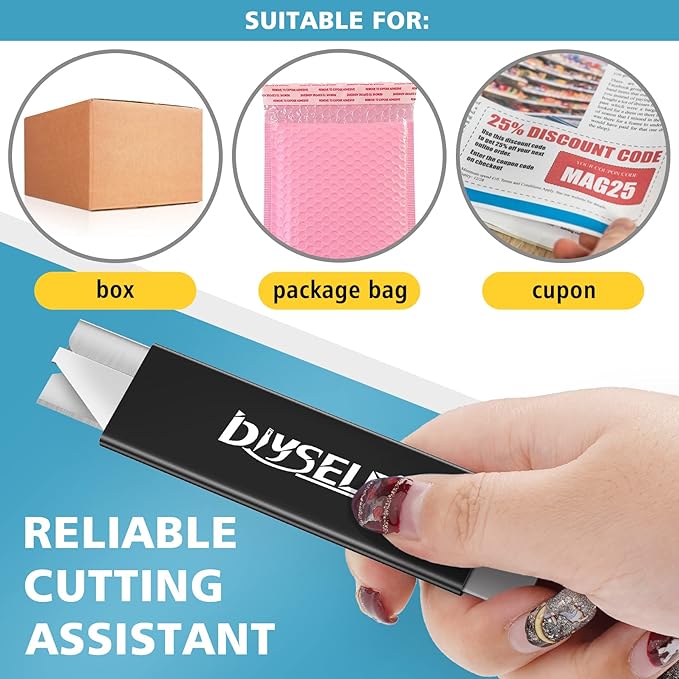 DIYSELF Box Cutters, 12 Pack Utility Knife All Metal Construction, Box Cutter - Image 4