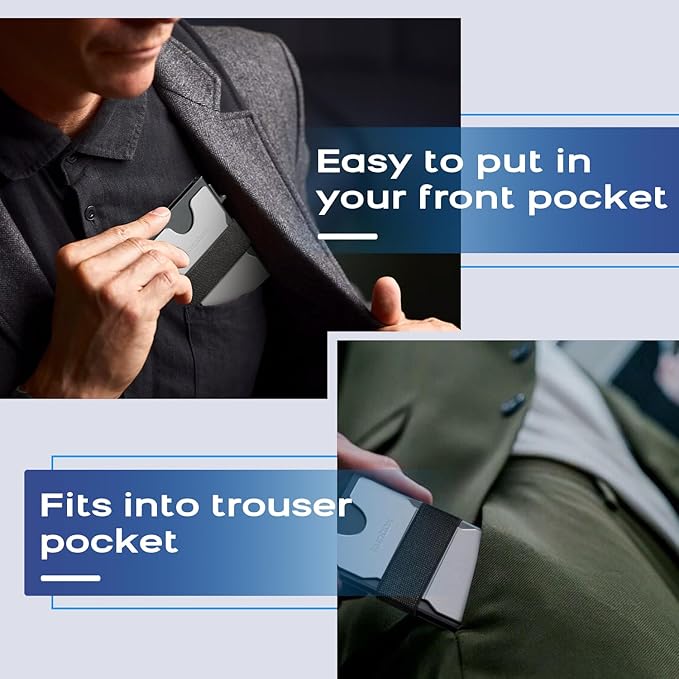 RUNBOX Slim Card Holder Wallet for Men, Minimalist RFID Blocking Wallet - Image 5
