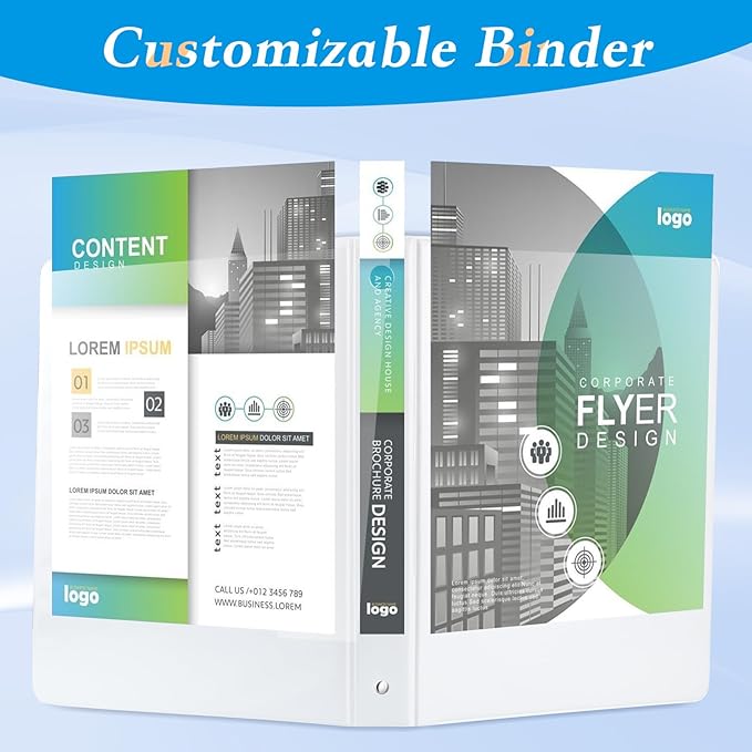 CIXILDTS 1-inch Round Ring Binder, Standard 3 Ring Binder Fit Letter Size Paper - Image 6