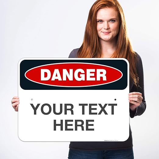 Custom Danger Sign, OSHA Sign, 18x24 Inches, Rust Free .063 Aluminum, Fade - Image 2