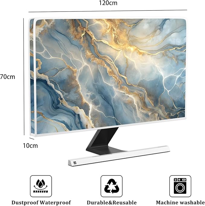 Baocicco Gold Blue Waterproof Screen TV Cover 50, 52 Inch Modern Full Body - Image 2