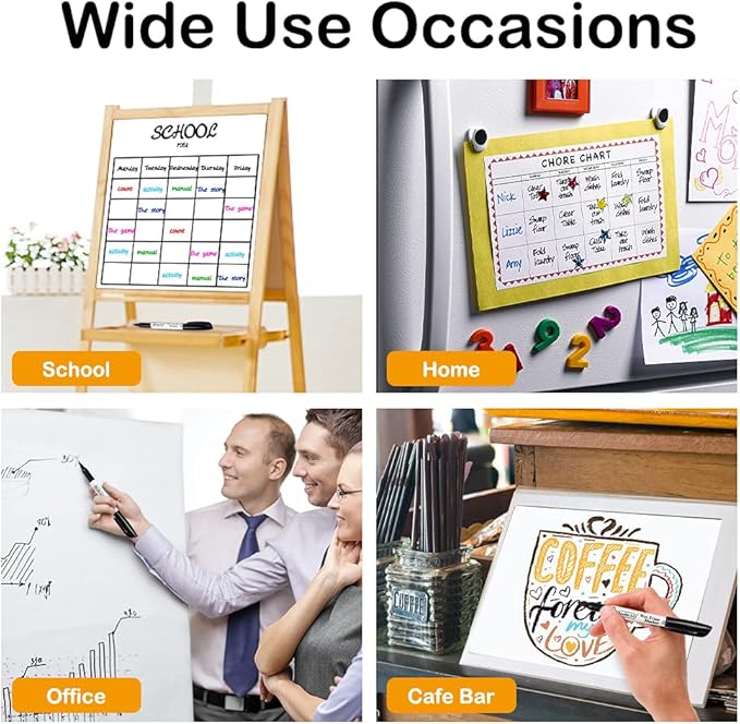 Shuttle Art Wet Erase Markers, 15 Pack Black 1mm Fine Tip Smudge-Free Markers - Image 3