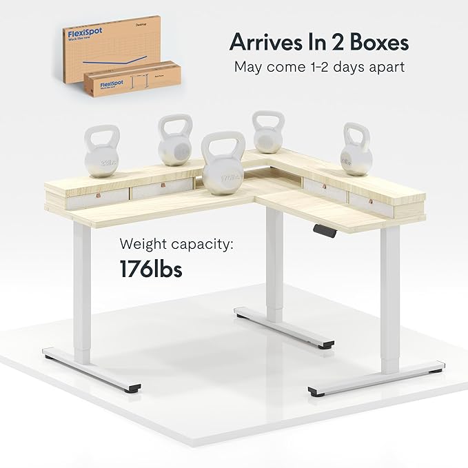 FLEXISPOT 63" L Shaped Standing Desk - Image 6
