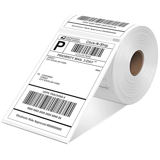 L LIKED 880 PCS 4"x 6" Direct Thermal Labels White Perforated Shipping Label - Image 9
