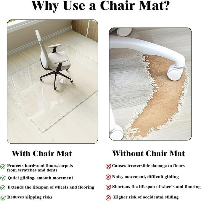 Koonmi Tempered Glass Chair Mat - Image 6
