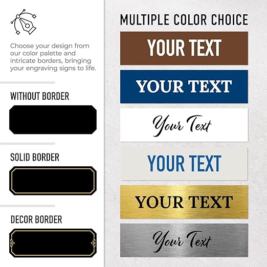 Custom Wall or Door Sign, Personalized Notched Plaque Engraved Message - Image 2