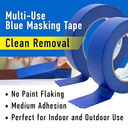 ABRO Blue Painters Tape 2 Inch Wide, 48mm x 55M, All Purpose Blue Tape - Image 5