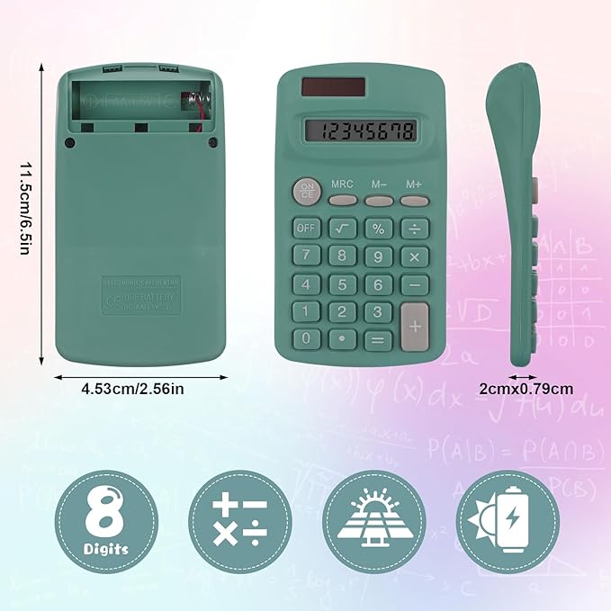 Tellegloww 18 Pcs Pocket Size Basic Calculators Bulk - Image 2
